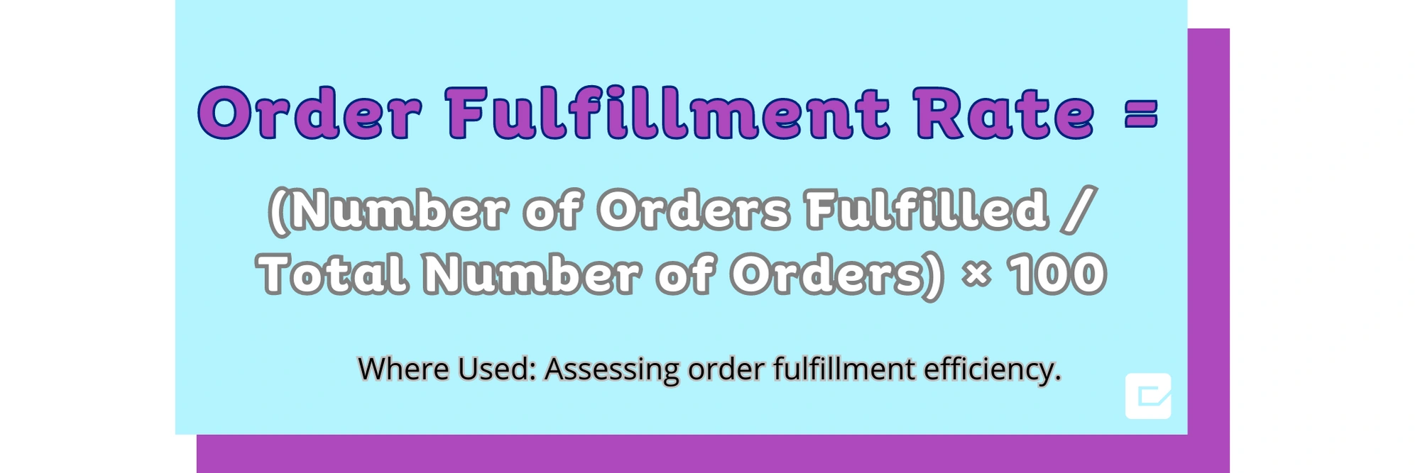 Order fulfillment rate in Amazon KPI metrics